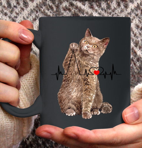 Nurse Shirt Curious Cat Messing With Heart Line Funny T Shirt Ceramic Mug 11oz