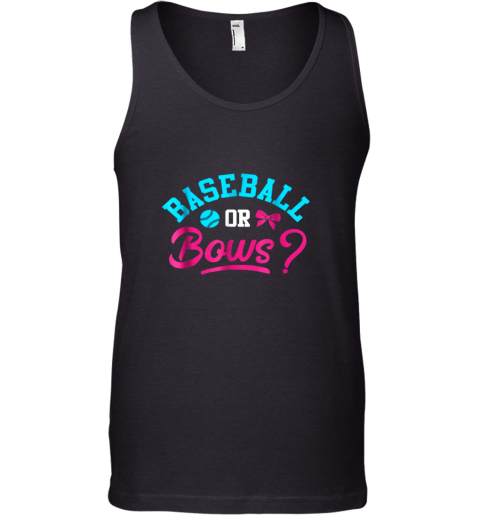 Baseball Or Bows  Baby Gender Reveal Party Tank Top