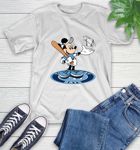 MLB Baseball Tampa Bay Rays Cheerful Mickey Disney Shirt T-Shirt 2