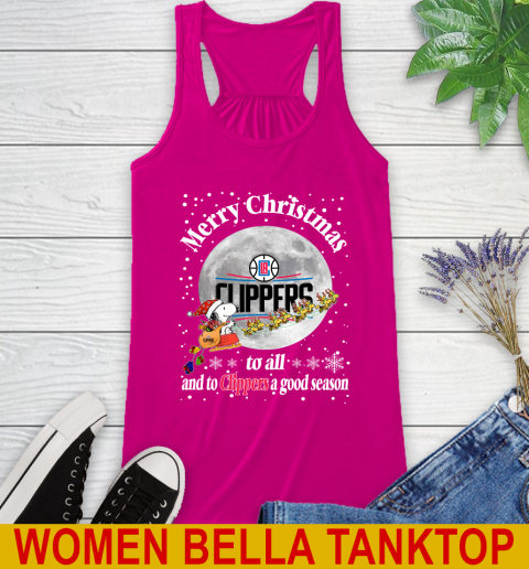 LA Clippers Merry Christmas To All And To Clippers A Good Season NBA Basketball Sports Racerback Tank 6