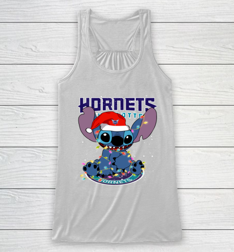 Charlotte Hornets NBA noel stitch Basketball Christmas Racerback Tank