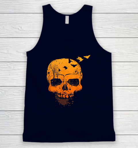 Halloween Skull Decor Vintage Gothic Costume Tank Top 2