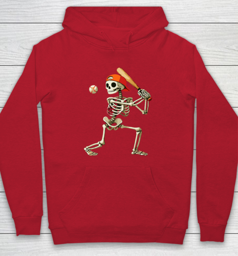 Skeleton Baseball Halloween Costume Funny Hoodie 6