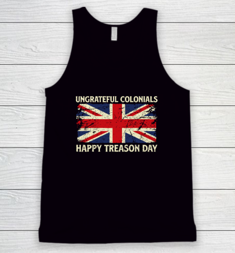 Happy Treason Day  USA American Flag 4th of July Fourth Tank Top