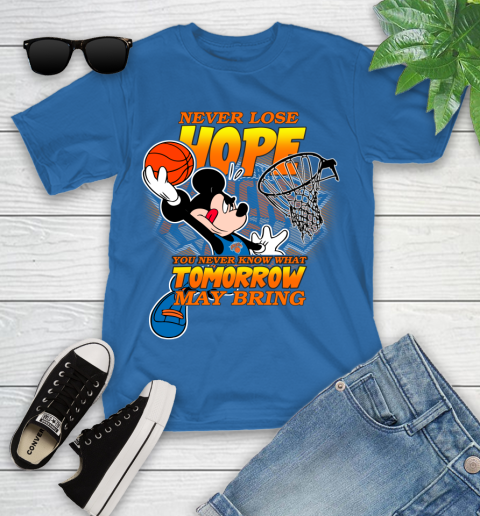 New York Knicks NBA Basketball Mickey Disney Never Lose Hope Youth T-Shirt 12