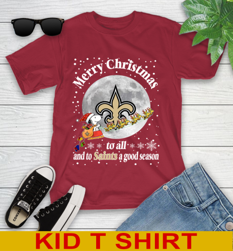 New Orleans Saints Merry Christmas To All And To Saints A Good Season NFL Football Sports Youth T-Shirt 12