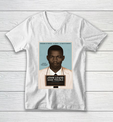 Good Trouble John Lewis V-Neck T-Shirt 2