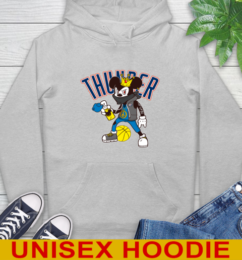 Oklahoma City Thunder NBA Basketball Mickey Peace Sign Sports Hoodie 6