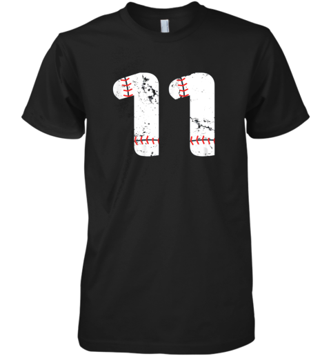Number #11 BASEBALL Vintage Distressed Team Premium Men's T-Shirt