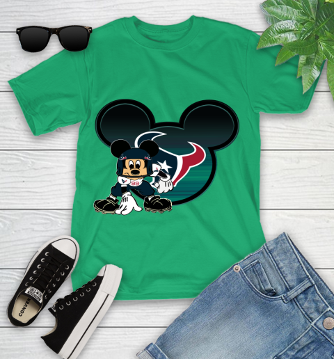 NFL Houston Texans Mickey Mouse Disney Football T Shirt Youth T-Shirt 6