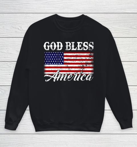 God Bless USA America Youth Sweatshirt