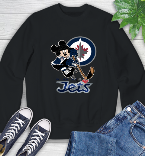 NHL Winnipeg Jets Mickey Mouse Disney Hockey T Shirt Sweatshirt 2