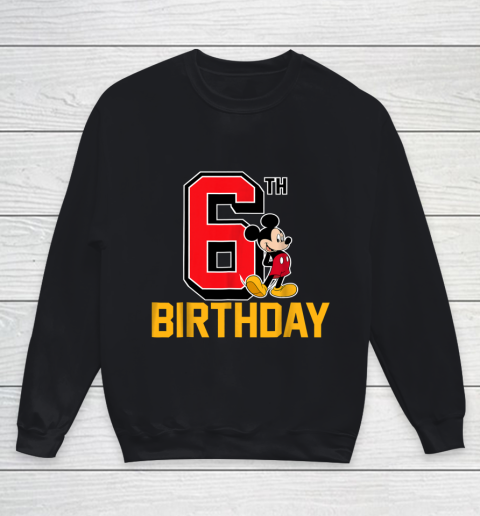Disney Mickey Mouse My 6th Birthday Youth Sweatshirt