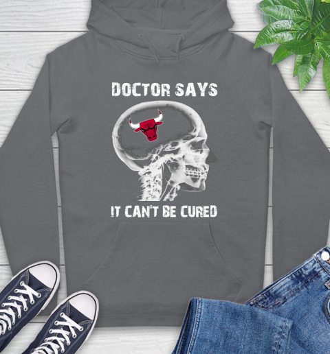 NBA Chicago Bulls Basketball Skull It Can't Be Cured Shirt Hoodie 7