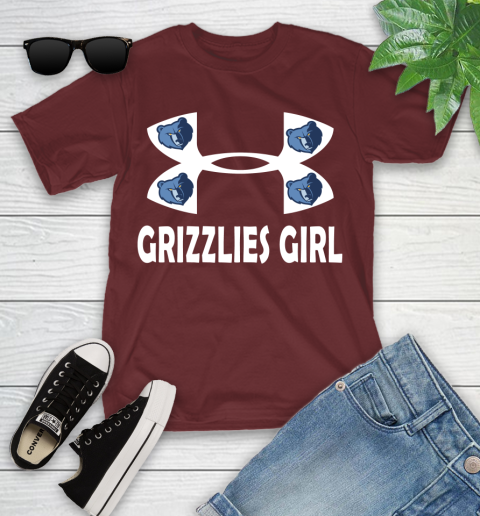 NBA Memphis Grizzlies Girl Under Armour Basketball Sports Youth T-Shirt 14
