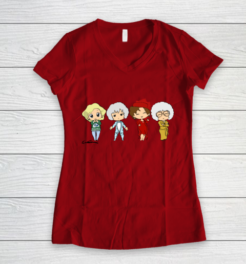 The Golden Girls  Chibis Women's V-Neck T-Shirt 6