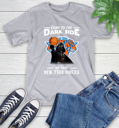NBA Come To The Dark Side We Have New York Knicks Star Wars Darth Vader Basketball T-Shirt 6
