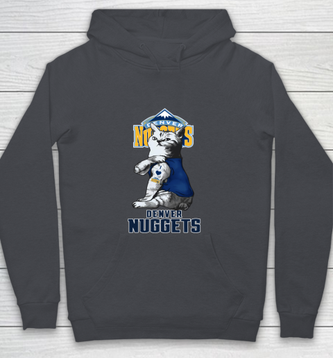 NBA Basketball My Cat Loves Denver Nuggets Youth Hoodie 5