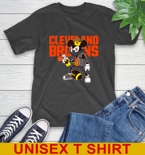 Cleveland Browns NFL Football Mickey Peace Sign Sports T-Shirt 2