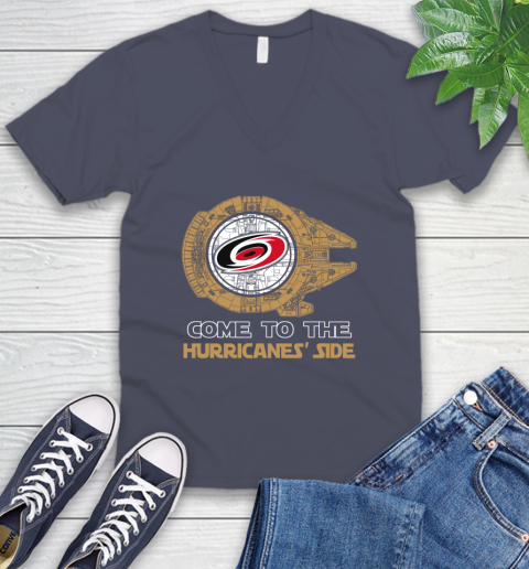 NHL Come To The Carolina Hurricanes Wars Hockey Sports V-Neck T-Shirt 7