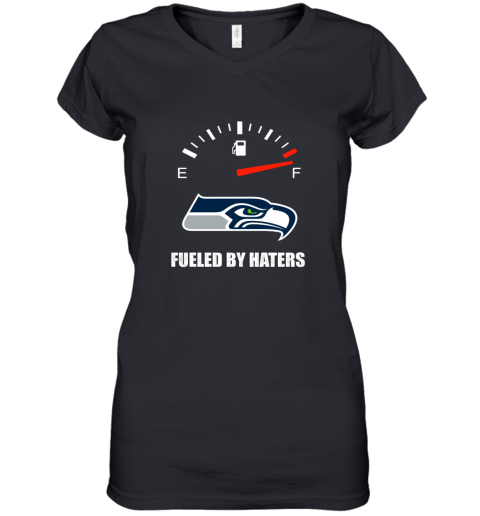 Fueled By Haters Maximum Fuel Seattle Seahawks Women's V-Neck T-Shirt