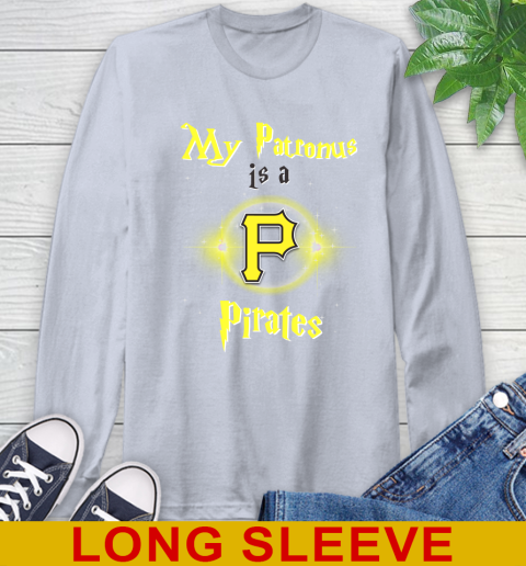 MLB Baseball Harry Potter My Patronus Is A Pittsburgh Pirates Long Sleeve T-Shirt 6