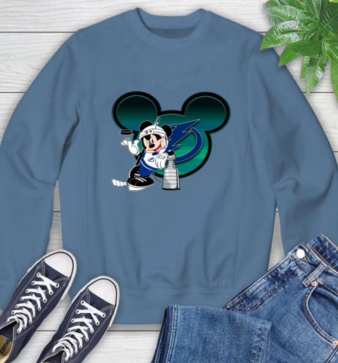 NHL Tampa Bay Lightning Stanley Cup Mickey Mouse Disney Hockey T Shirt Sweatshirt 7