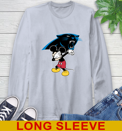 Carolina Panthers NFL Football Dabbing Mickey Disney Sports Long Sleeve T-Shirt 6