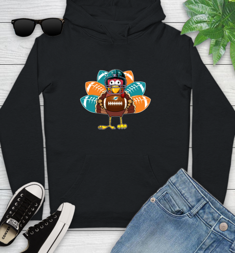 Miami Dolphins Turkey Thanksgiving Day Youth Hoodie 2