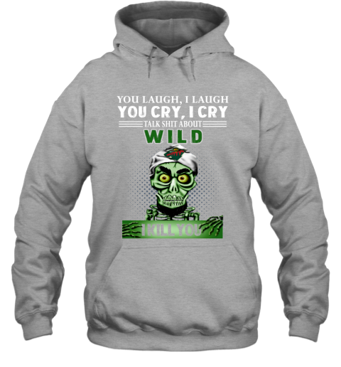 NHL Talk Shit About Minnesota Wild I Kill You Achmed The Dead Terrorist Jeffrey Dunham Hockey qmlzOpCowrn hoodie 23 95 151514 front sport grey