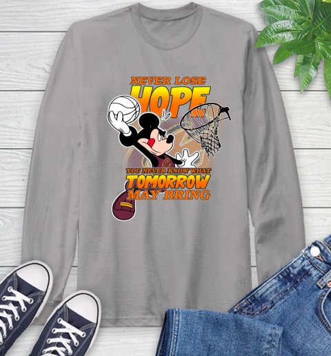Cleveland Cavaliers NBA Basketball Mickey Disney Never Lose Hope Long Sleeve T-Shirt 6