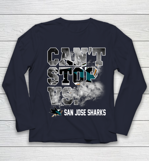 NHL San Jose Sharks Hockey Can't Stop Vs Youth Long Sleeve 2