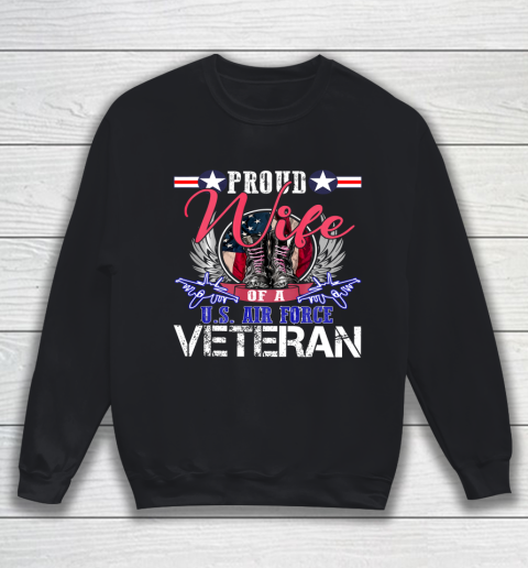 Veteran Shirt Vintage Proud Wife Of A U S Air Force Veteran Sweatshirt