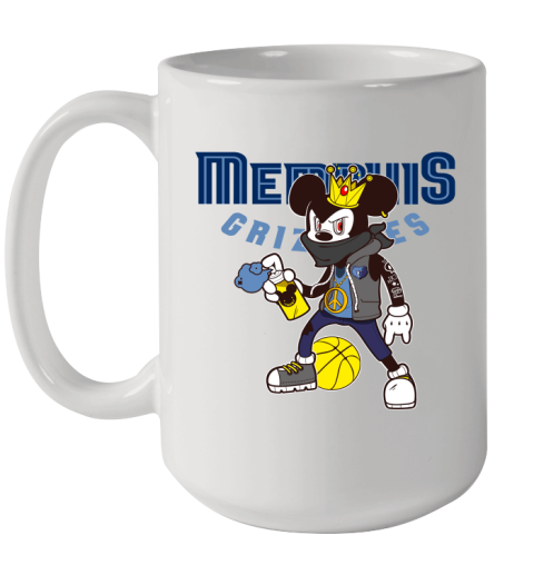 Memphis Grizzlies NBA Basketball Mickey Peace Sign Sports Ceramic Mug 15oz