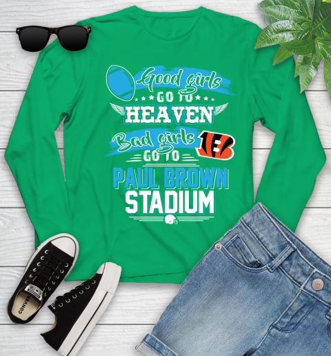 Cincinnati Bengals NFL Bad Girls Go To Paul Brown Stadium Shirt Youth Long Sleeve 7
