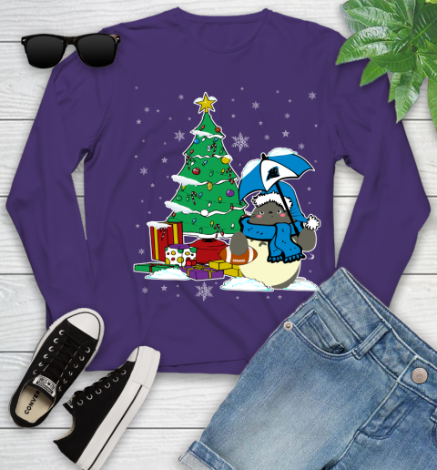 Carolina Panthers NFL Football Cute Tonari No Totoro Christmas Sports Youth Long Sleeve 4