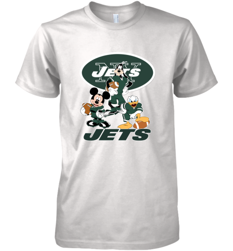 Mickey Donald Goofy The Three New York Jets Football Premium Men's T-Shirt