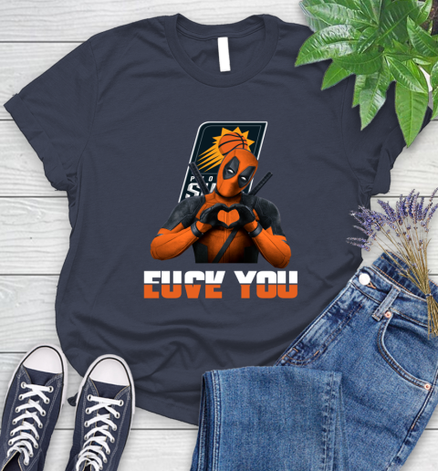 NBA Phoenix Suns Deadpool Love You Fuck You Basketball Sports Women's T-Shirt 14