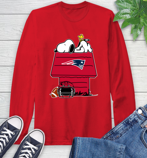 New England Patriots NFL Football Snoopy Woodstock The Peanuts Movie Long Sleeve T-Shirt 10