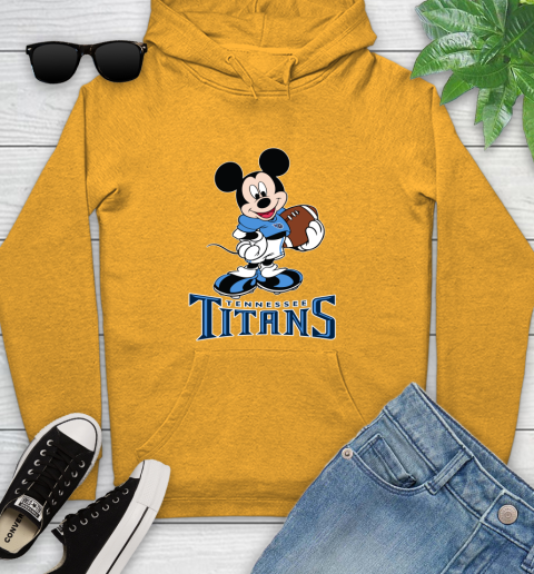 NFL Football Tennessee Titans Cheerful Mickey Mouse Shirt Youth Hoodie 3
