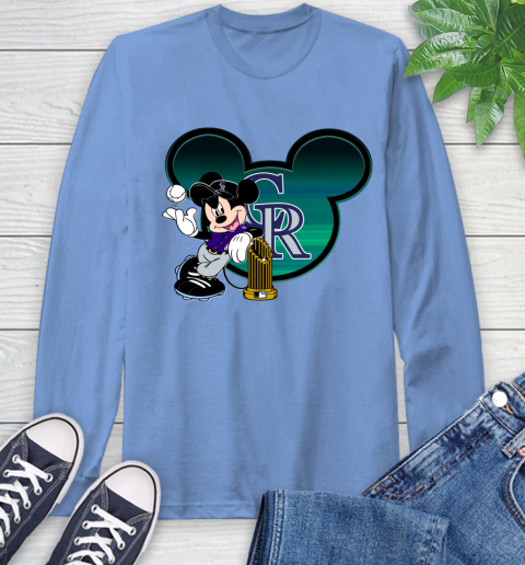 MLB Colorado Rockies The Commissioner's Trophy Mickey Mouse Disney Long Sleeve T-Shirt 11