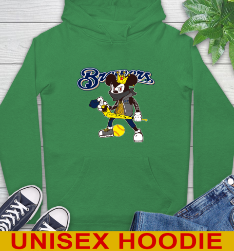 Milwaukee Brewers MLB Baseball Mickey Peace Sign Sports Hoodie 8