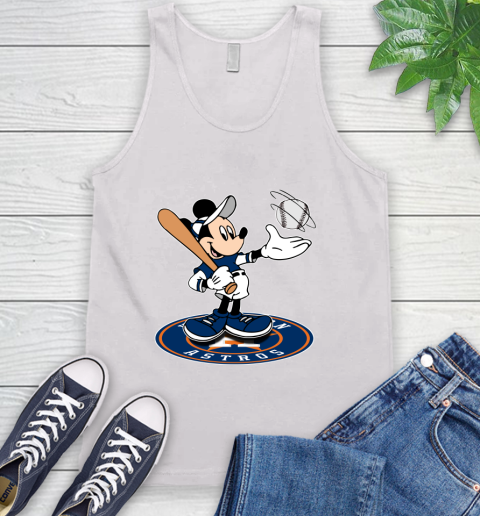 MLB Baseball Houston Astros Cheerful Mickey Disney Shirt Tank Top 2