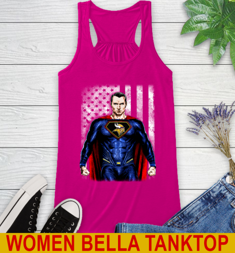 NFL Football Minnesota Vikings Superman DC Shirt Racerback Tank 6
