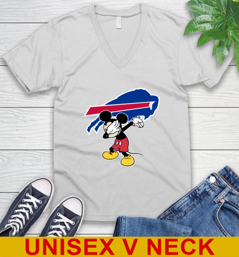 Buffalo Bills NFL Football Dabbing Mickey Disney Sports V-Neck T-Shirt