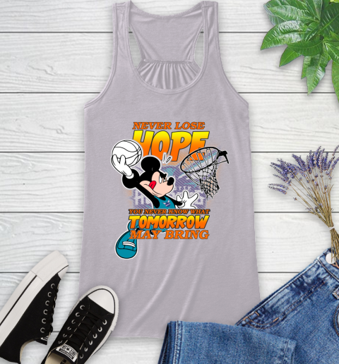 Charlotte Hornets NBA Basketball Mickey Disney Never Lose Hope Racerback Tank 4
