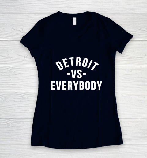 Detroit Vs Everybody Women's V-Neck T-Shirt 2