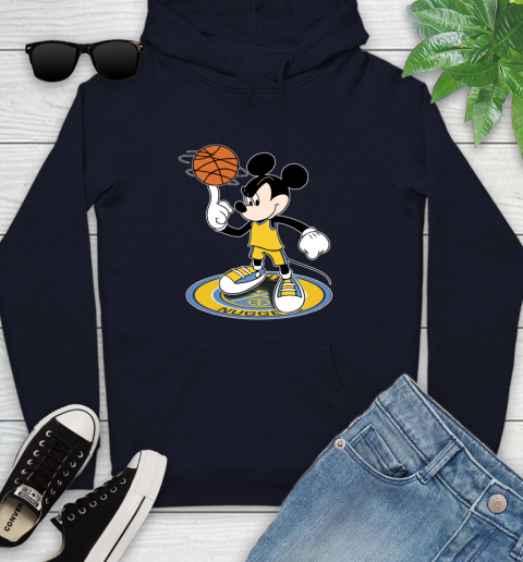 NBA Basketball Denver Nuggets Cheerful Mickey Disney Shirt Youth Hoodie 4