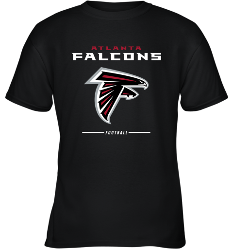 Atlanta Falcons NFL Pro Line Black Team Lockup Youth T-Shirt