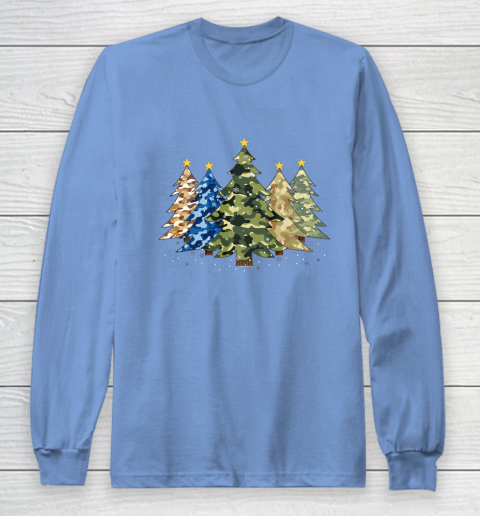 Camo Print Christmas Trees with Camouflage Print Xmas Long Sleeve T-Shirt 8